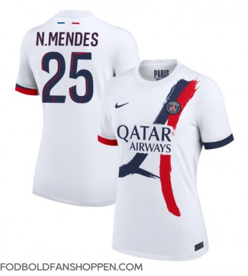 Paris Saint-Germain Nuno Mendes #25 Udebanetrøje Dame 2024-25 Kortærmet